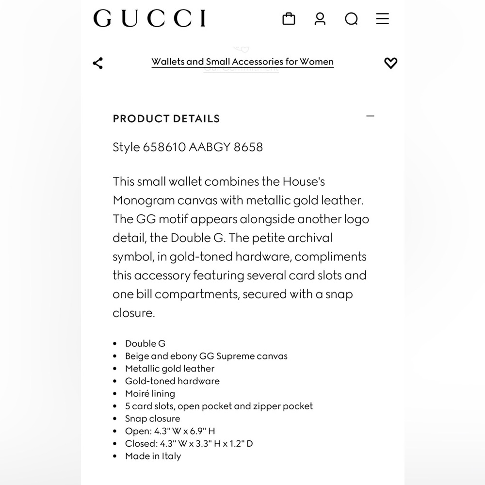 SOLD! Gucci Wallet - Picture 3 of 3